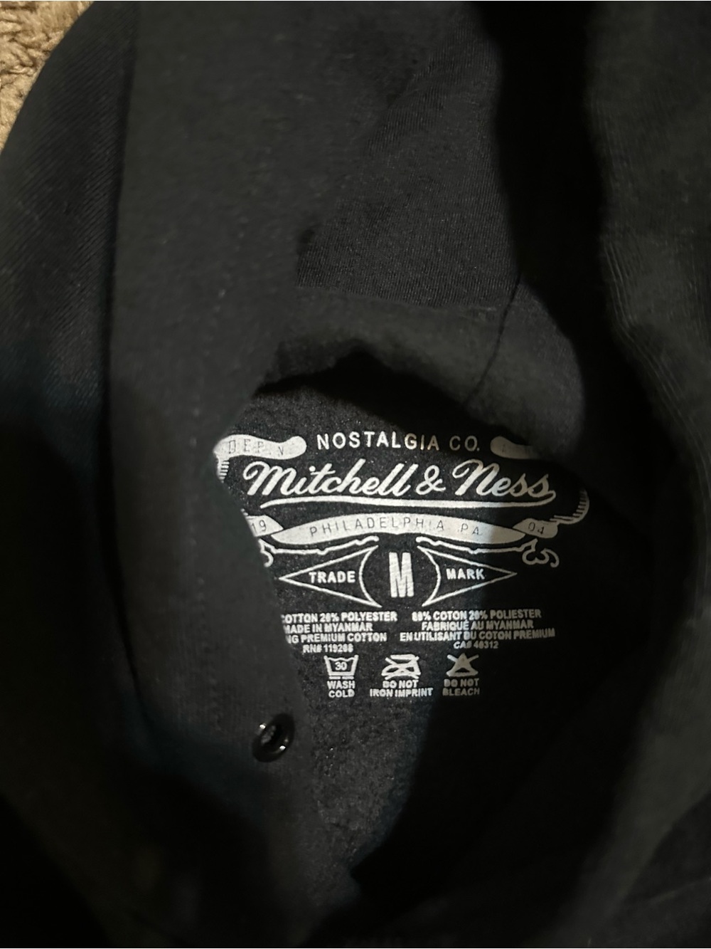 Vintage NBA Allen Iverson “triple black” hoodie 00s size medium - Picture 8 of 10